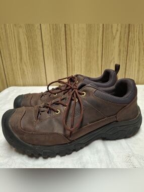 KEEN Targhee III Oxford Hiking Shoes Mens 11 M Brown Leather Trail